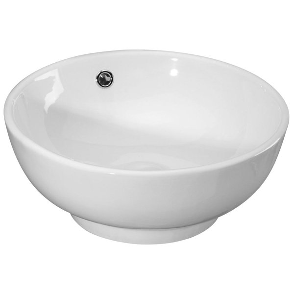 Nuie Vessels 420mm L 420mm W White Vitreous China Circular Countertop